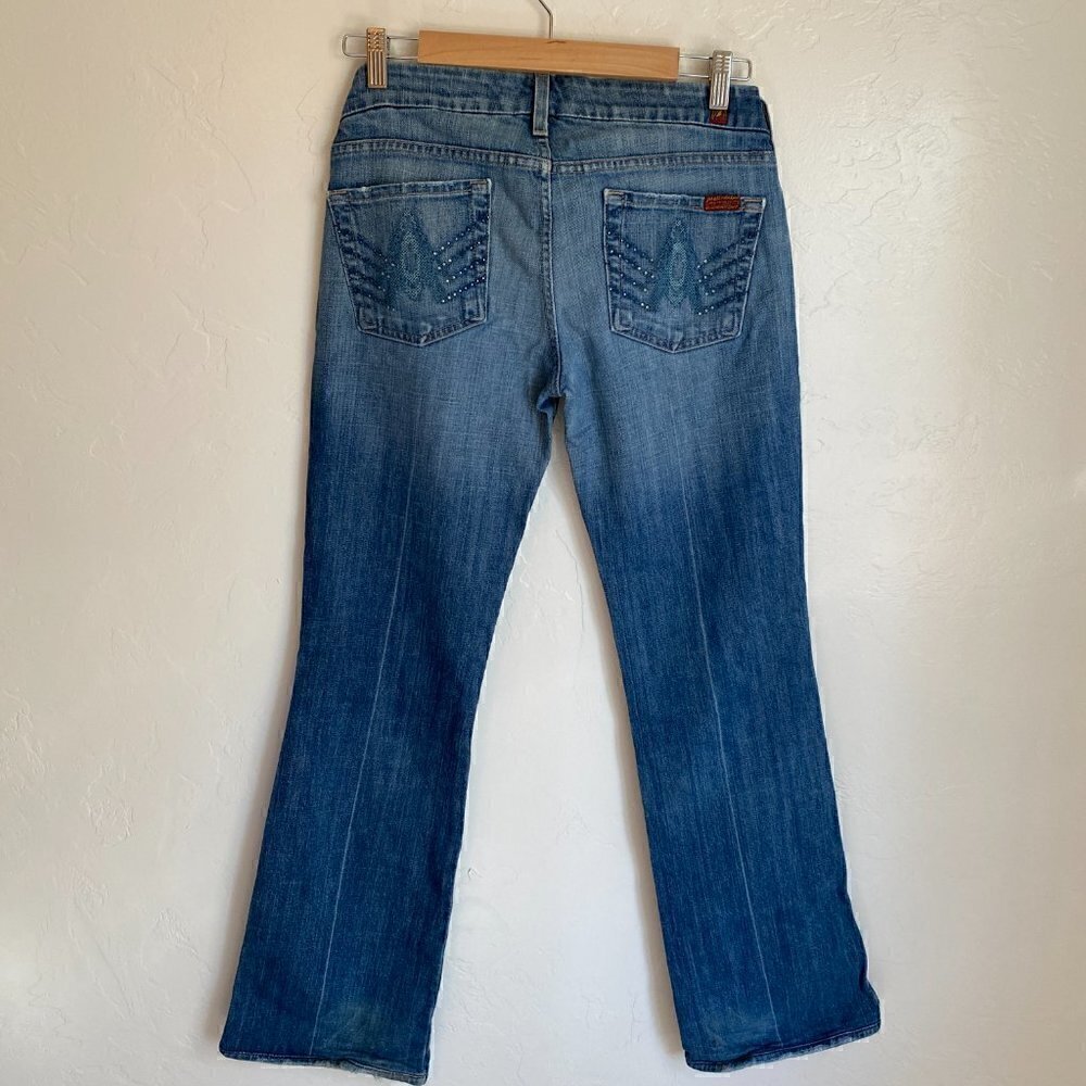 7 For All Mankind Blue Bootcut Jeans - Picture 6 of 9